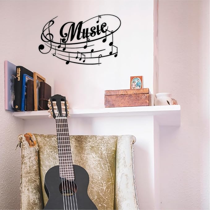 Music Note Metal Wall Art Musical Note Sign for Indoor & Outdoor Decor - Perfect Hanging Decoration for Music Rooms - My Store
