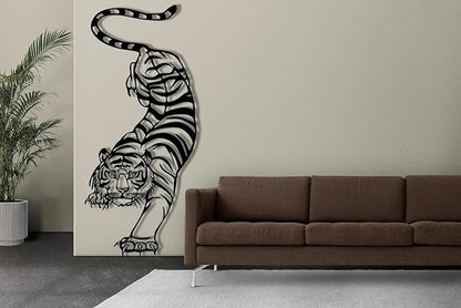 Tiger Metal Wall Art, Metal Wall Decor, Year of the Tiger, Wildlife Wall Art, Above Bed Decor, Housewarming Gift, Man Cave Gift - My Store
