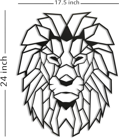 Metal Lion Wall Decor, Lion Head Metal Wall Art, Metal Large Animal Decor Sculpture Aesthetic Design Farmhouse Decor, Rustic Decor, Cabin Decor BLIND SHOP JAIPUR
