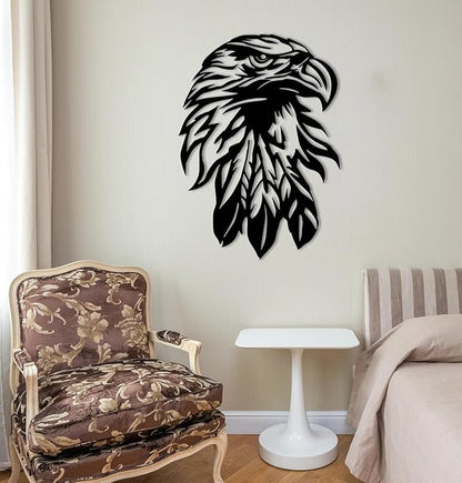 Eagle Metal Wall Art, Animals Wall Art, Living Room Wall Decor, Bedroom Wall Decor, Metal Wall Hanging, Above Bed Decor, Artwork for Walls - My Store
