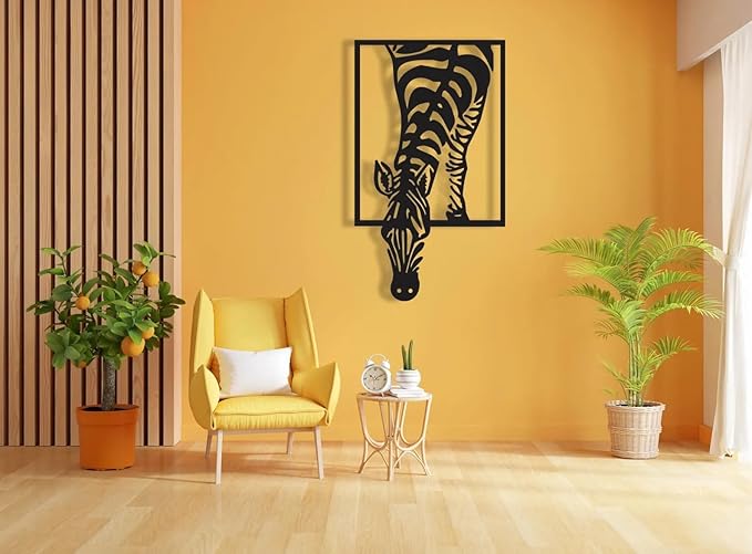 Giraffe Metal Decor, Metal Wall Decor, Housewarming Decor, Metal Wall Art, Home Wall Hangings, Geometric Wall Art, Animal Metal Decor, - My Store