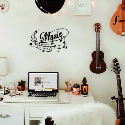 Music Note Metal Wall Art Musical Note Sign for Indoor & Outdoor Decor - Perfect Hanging Decoration for Music Rooms - My Store