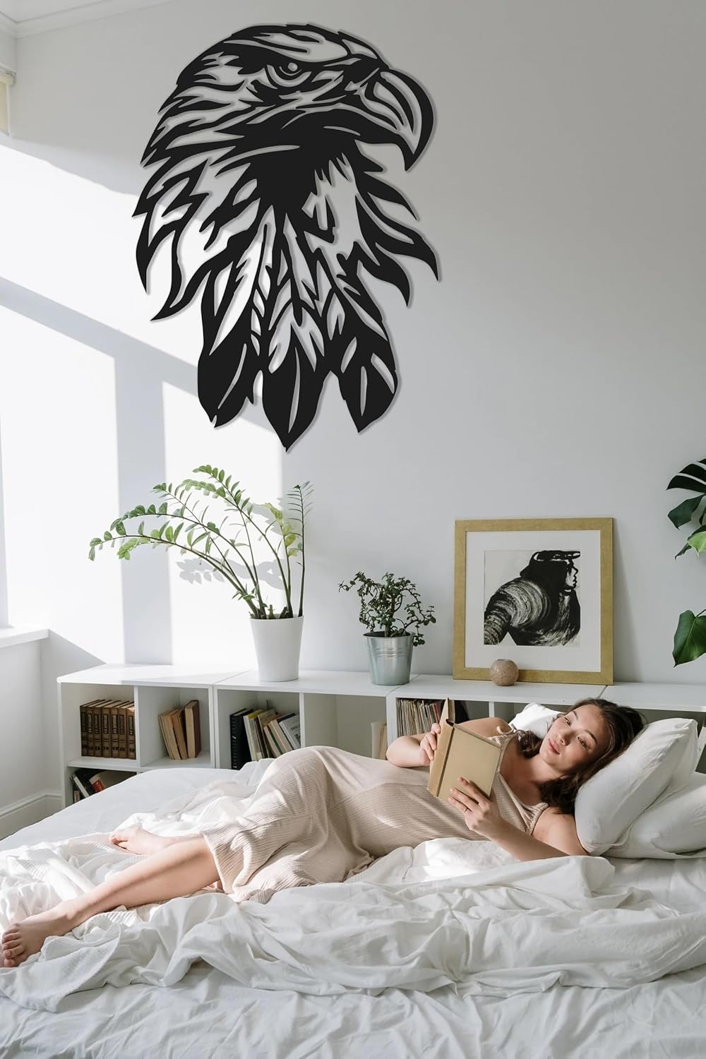 Eagle Metal Wall Art, Animals Wall Art, Living Room Wall Decor, Bedroom Wall Decor, Metal Wall Hanging, Above Bed Decor, Artwork for Walls - My Store