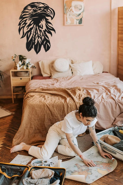 Eagle Metal Wall Art, Animals Wall Art, Living Room Wall Decor, Bedroom Wall Decor, Metal Wall Hanging, Above Bed Decor, Artwork for Walls - My Store