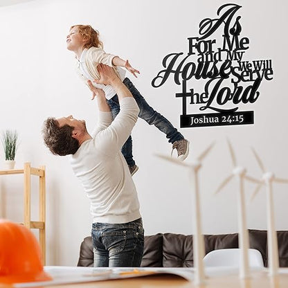 As For Me And My House Sign – Metal Bible Verses Wall Decor As For Me And My House Christian Wall Decor (Black 02) BLIND SHOP JAIPUR