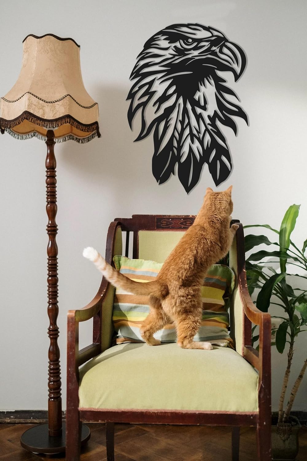 Eagle Metal Wall Art, Animals Wall Art, Living Room Wall Decor, Bedroom Wall Decor, Metal Wall Hanging, Above Bed Decor, Artwork for Walls - My Store