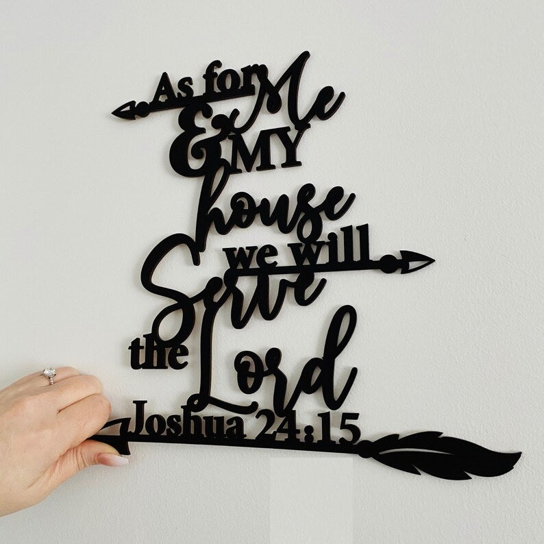 Joshua 24:15 Bible Verse - "As for me and my house, we will serve the Lord" E-24
