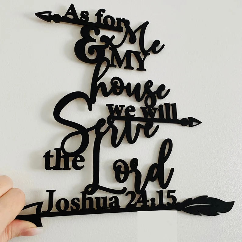Joshua 24:15 Bible Verse - "As for me and my house, we will serve the Lord" E-24