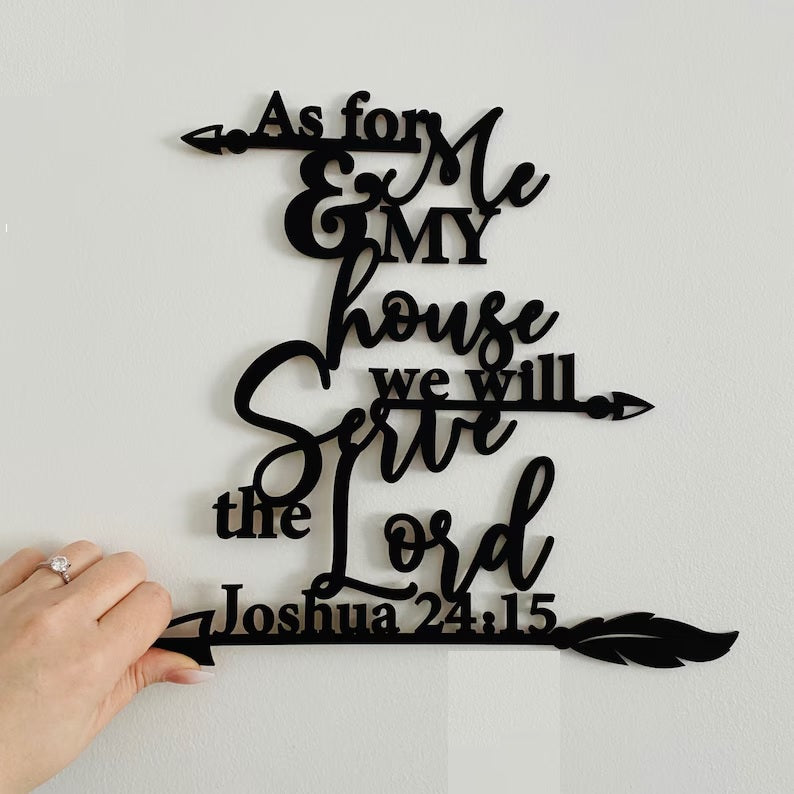 Joshua 24:15 Bible Verse - "As for me and my house, we will serve the Lord" E-24