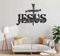 BLIND SHOP Jesus The Way The Truth The Life Metal Wall Art, God lover Christ Sign Home Decor God Faith Decoration Religious Lord Housewarming Xmas gift (55x40x1.5 CM)