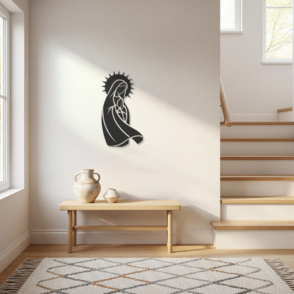 Virgin Mary Metal Wall Art, Catholic Home Decor C-1