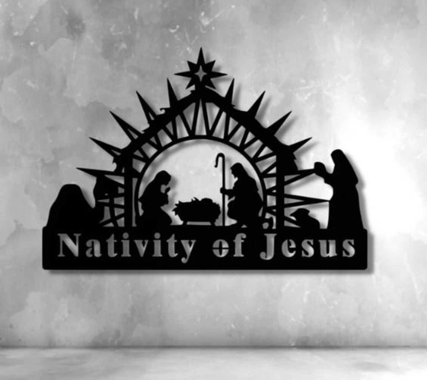 Nativity of Jesus  Metal Wall Art 50X43X2 CM C-4