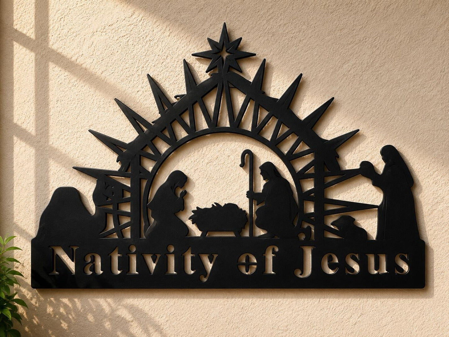 Nativity of Jesus  Metal Wall Art 50X43X2 CM C-4