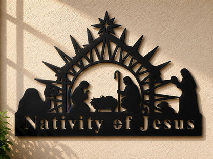 Nativity of Jesus  Metal Wall Art 50X43X2 CM C-4