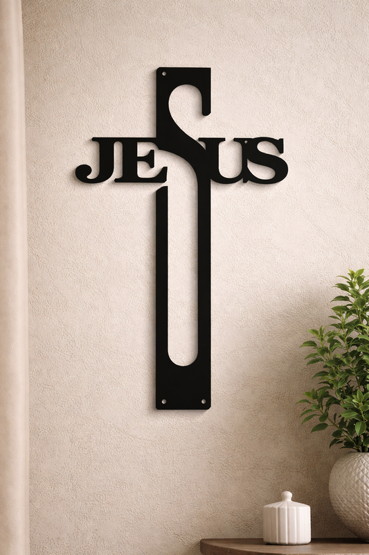 BLIND SHOP Jesus Metal Wall Art – Elegant Faith-Inspired Home Décor