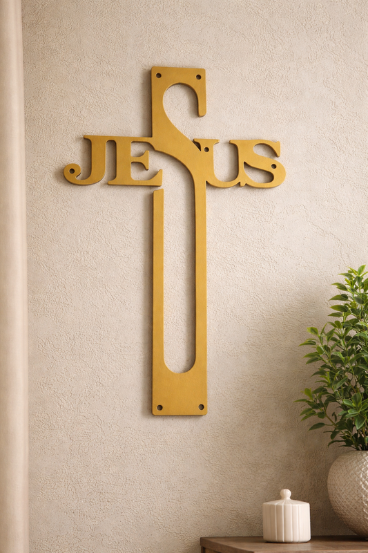 BLIND SHOP Jesus Metal Wall Art – Elegant Faith-Inspired Home Décor
