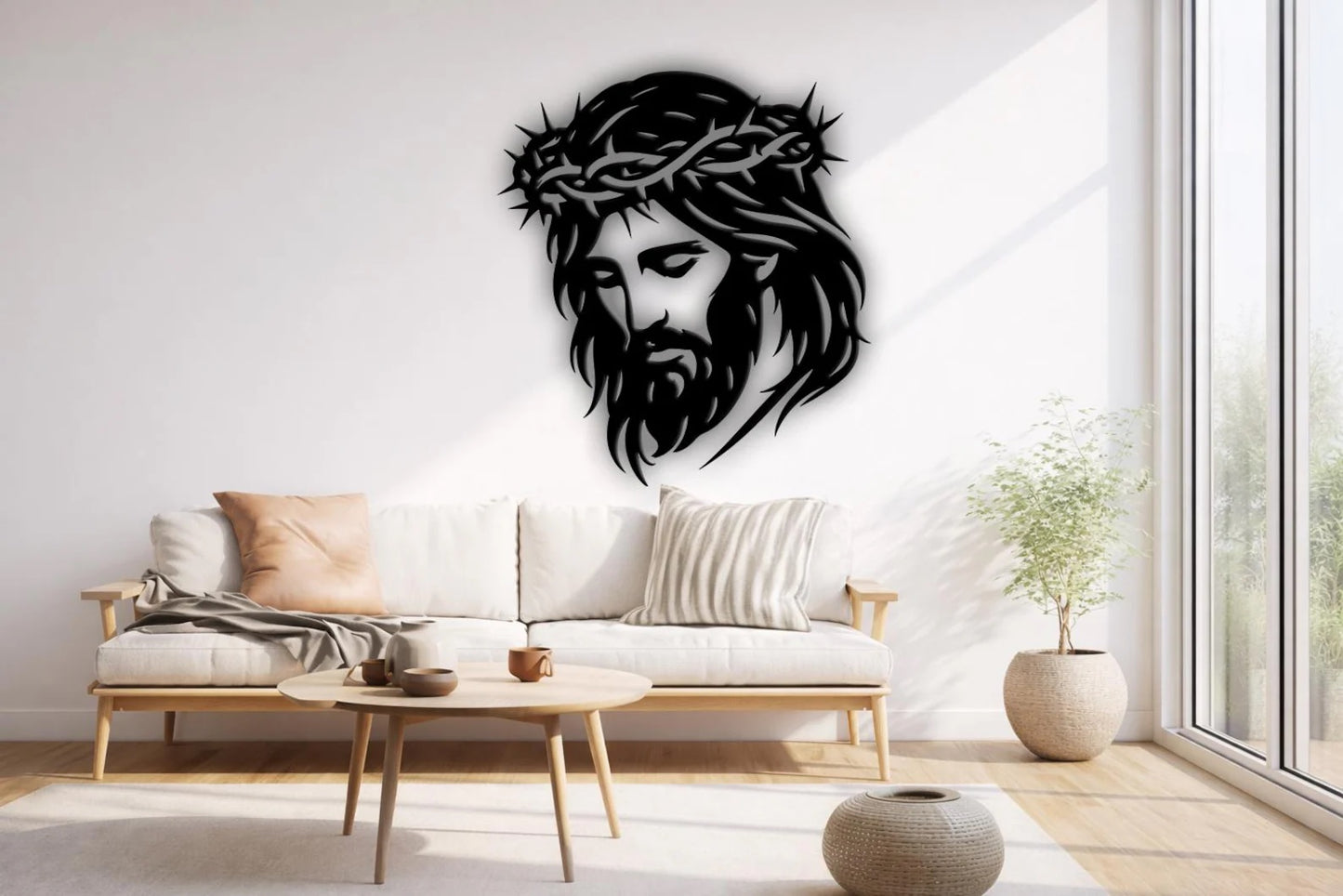 Jesus Christ metal wall | Crown of Thorns Wall Art | Christian Religious E-43