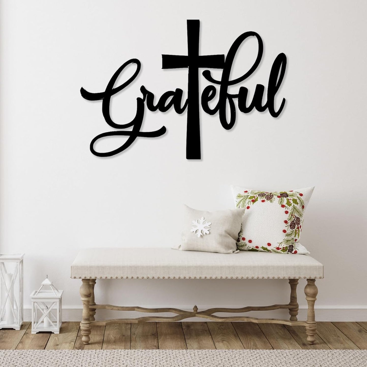 Be Grateful Metal Wall Decor, Metal Grateful Sign, Christian Wall Art, Christian Art Wall Decor, Crosses Wall Decor, Christian Gift, Metal Letters, Wall Decor Living Room E-45