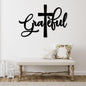 Be Grateful Metal Wall Decor, Metal Grateful Sign, Christian Wall Art, Christian Art Wall Decor, Crosses Wall Decor, Christian Gift, Metal Letters, Wall Decor Living Room E-45