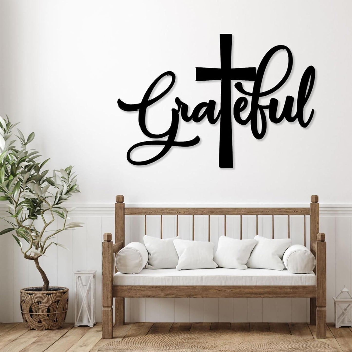Be Grateful Metal Wall Decor, Metal Grateful Sign, Christian Wall Art, Christian Art Wall Decor, Crosses Wall Decor, Christian Gift, Metal Letters, Wall Decor Living Room E-45