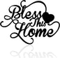 Black Metal Bless This Home Wall Art Farmhouse Entryway Sign Rustic Outdoor Wall Home Decoration for Bedroom Living Room Office E-46