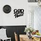 God Bless Our Home Wall Decor Metal Blessed Sign Black Christian Wall Art Rustic Home Decoration for Believers Bedroom Farmhouse E-48