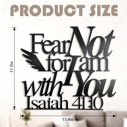 Isaiah 41:10 Metal Wall Decor (Black) E-66