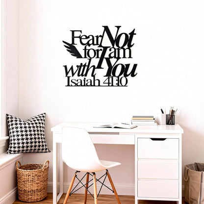 Isaiah 41:10 Metal Wall Decor (Black) E-66