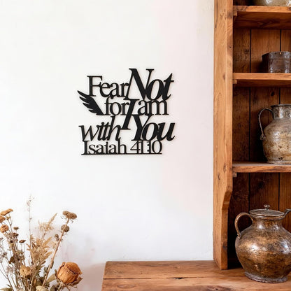 Isaiah 41:10 Metal Wall Decor (Black) E-66