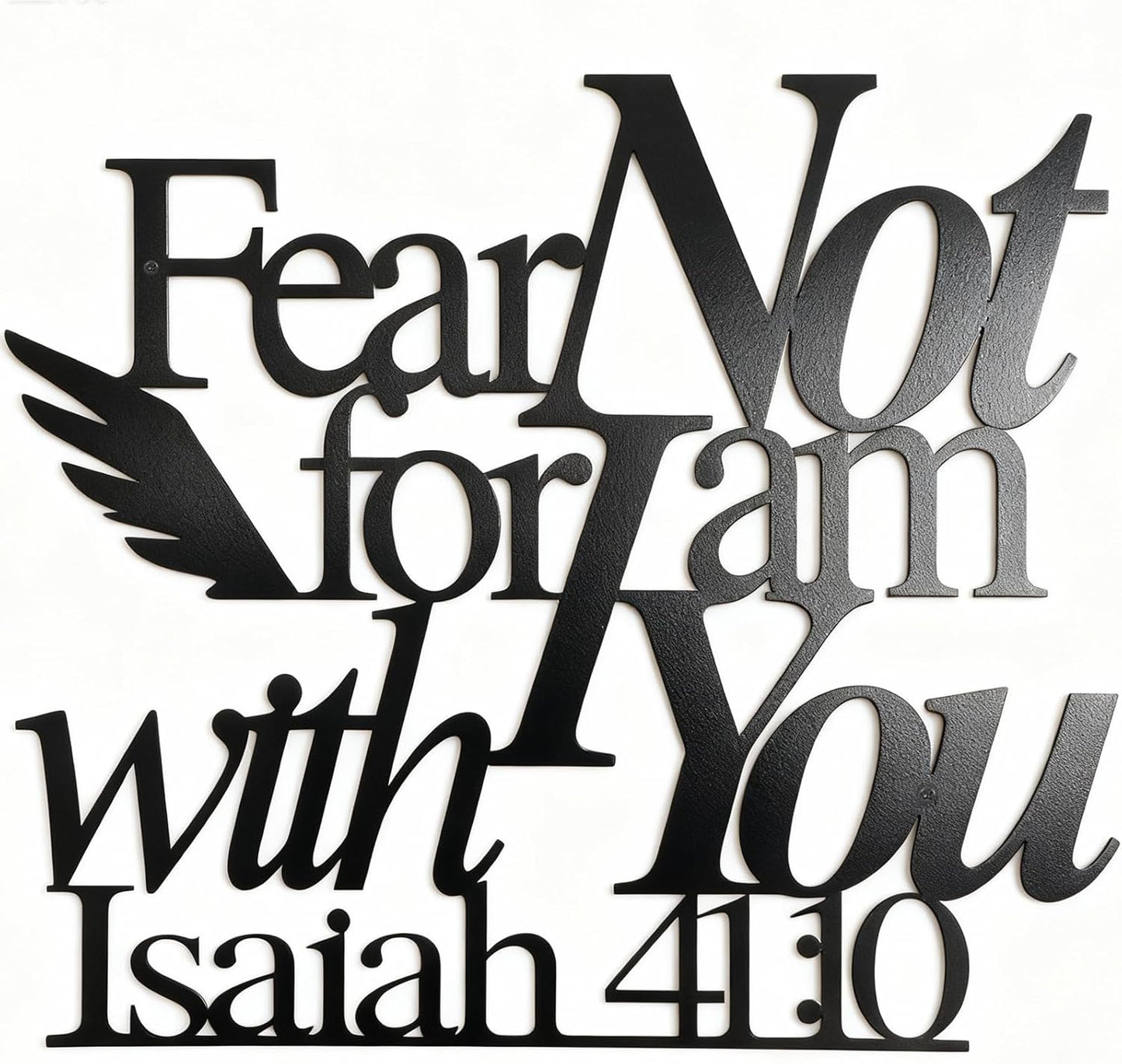 Isaiah 41:10 Metal Wall Decor (Black) E-66