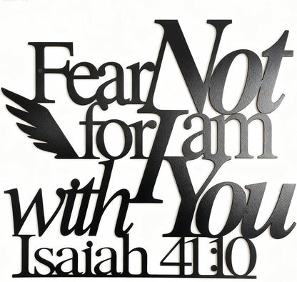 Isaiah 41:10 Metal Wall Decor (Black) E-66