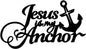 Jesus Wall Art - Jesus is My Anchor Wall Decor,Religious & Christian Wall Art for Home, Inspirational 14.57"x 8.27" Metal Scripture Signs for Christmas, Thanksgiving E-77