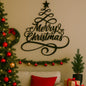 Merry Christmas Metal Tree Wall Decor |Festive Holiday Home Accent | Modern Christmas Tree Wall Sign for Living Room, Hallway, or Entry Door E-82