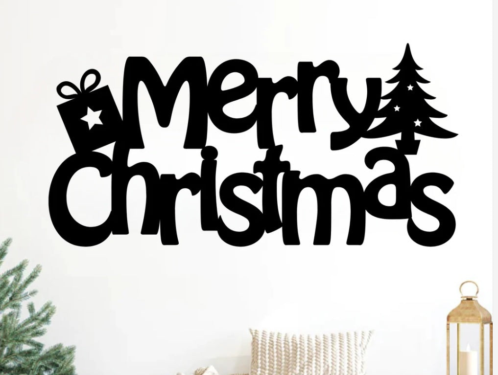 Merry Christmas Metal Wall Art E-84