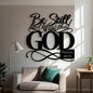 Christian Metal Jesus - themed Psalm 46:10 Bible Verse Home Wall Ornament  E-25