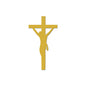 Metal art Decorative Decorational Golden Crucifix Silhouette Wall Panel | Spiritual Theme Design for Peaceful Room Styling | Artistic Accent for Sacred Interiors  (45 × 45 × 2 cm)  H-2