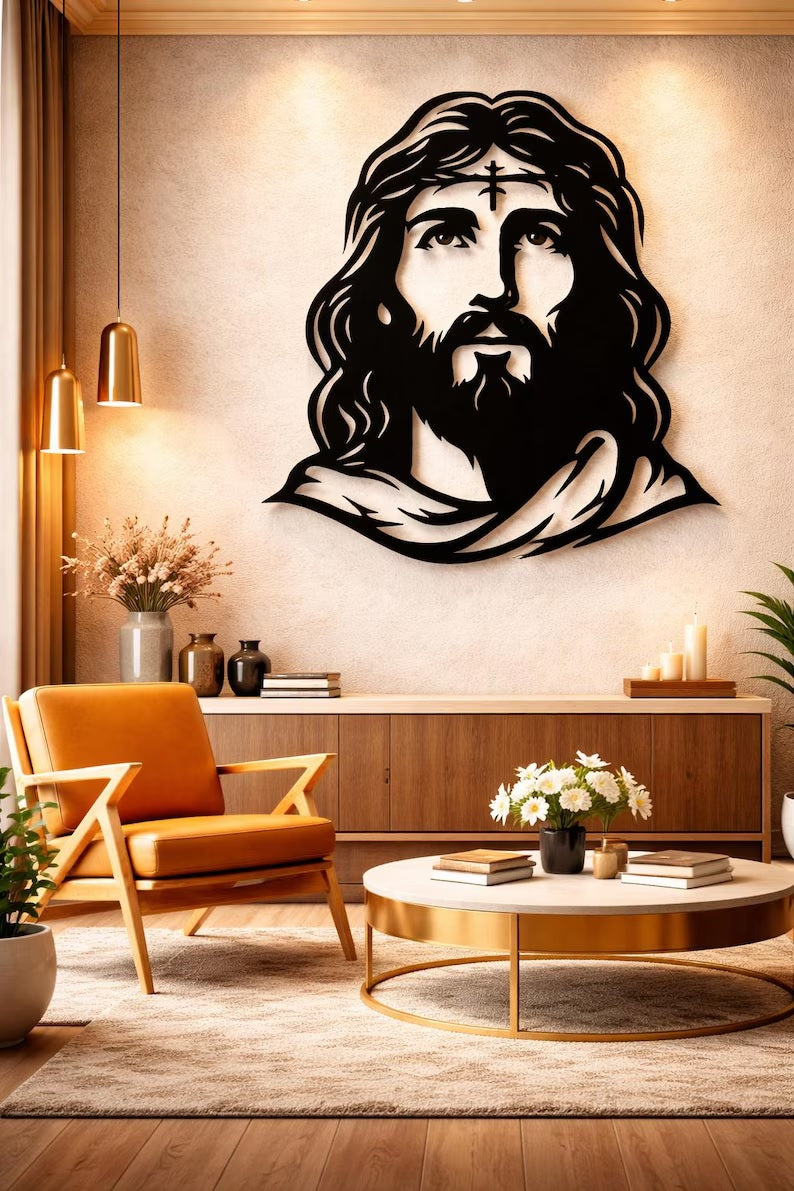 Jesus Dxf Svg Png Files Jesus Wall Art Cut File For Cnc Plasma Laser Glowforge Cricut E-32