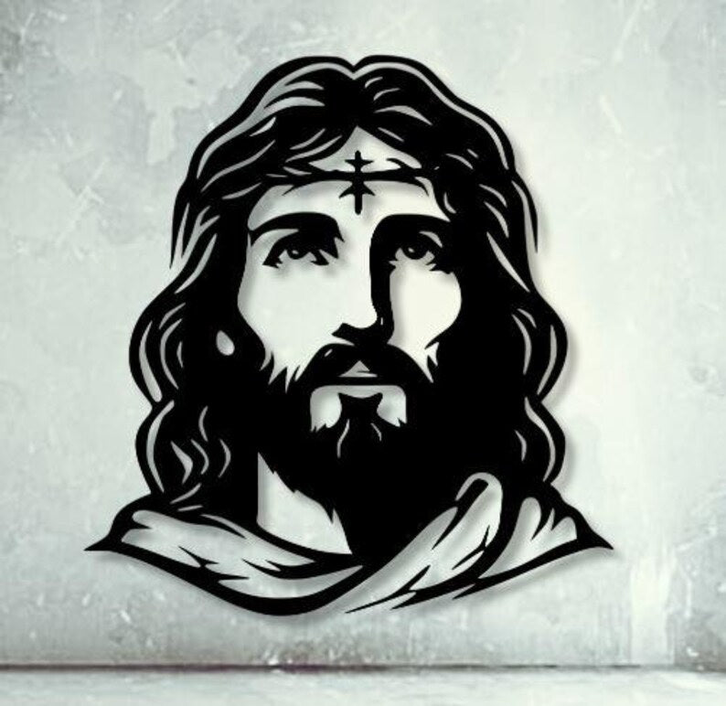 Jesus Dxf Svg Png Files Jesus Wall Art Cut File For Cnc Plasma Laser Glowforge Cricut E-32