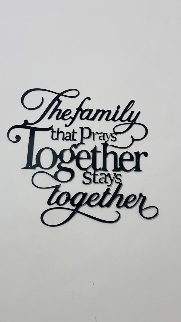 The family that prays together stays together