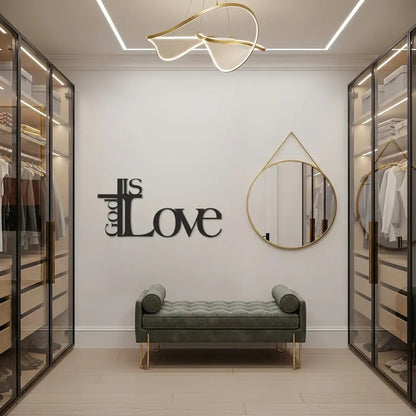 God Is Love Metal Wall Art, Christian Home Decor E-26