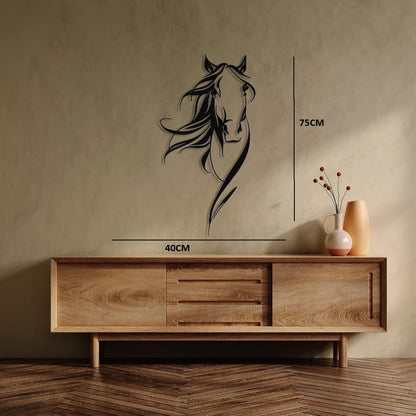 BLIND SHOP Horse Head Metal Wall Art, Metal Horse Sign Metal Wall Art Elegant Horse Horse Gifts Horse Gift Horse Lover Gift Metal Sign Extra Large Art 50 cm