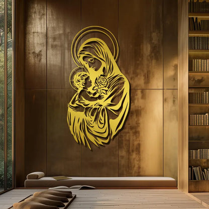 BLIND SHOP- Mary Metal Wall Art: Christian Home Decor 60CM