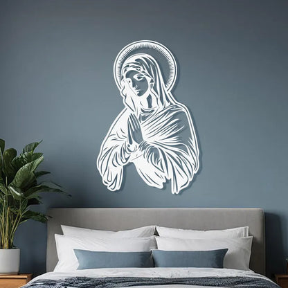 BLIND SHOP- Mary Metal Wall Art: Christian Home Decor | Faith-Based Home Decor for Weddings, Parties & Meditation