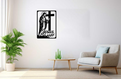 Jesus Metal Wall Art, Religious Christian Home Decor For Indoor/Outdoor