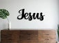 Jesus Metal Sign | Faith Sign | Cursive Jesus Metal Sign | Home Decor | Jesus Sign Metal | Faith Word Art | Christian Metal Word Art