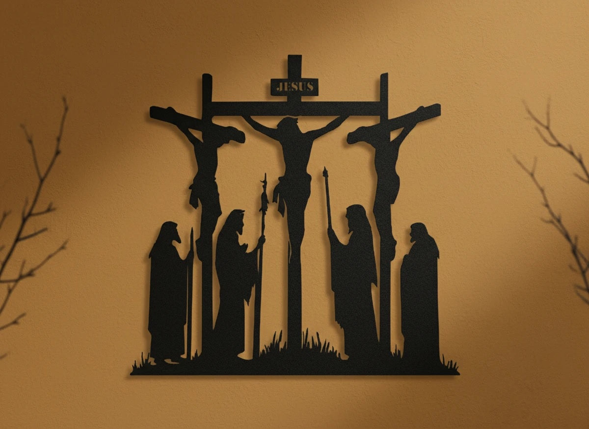 Jesus crucifixion silhouette wall art.E-21