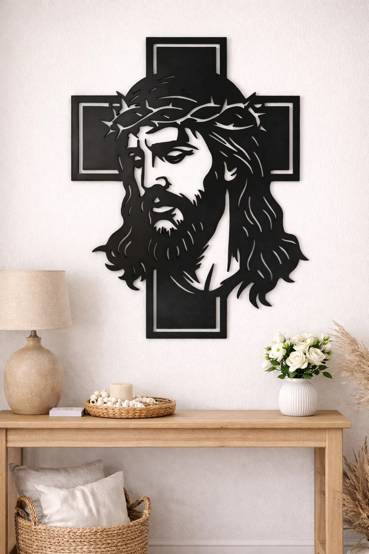 Jesus christ cross metal wall art 60CM Z-1