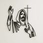 Jesus Christ Metal Wall Art Decor With Cross Metal Wall