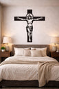 Jesus Christ Crucifix wall Cross black metal religious 60 CMwalll decor