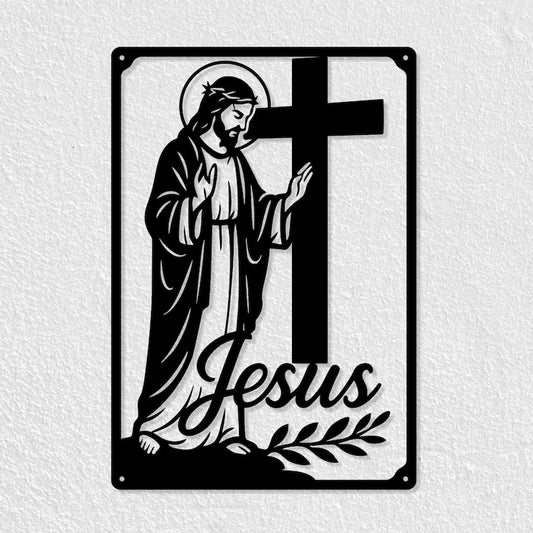 Jesus Metal Wall Art, Religious Christian Home Decor For Indoor/Outdoor
